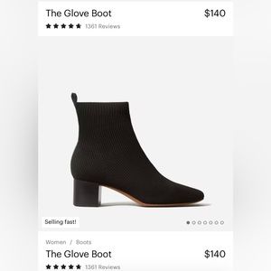 Everlane Glove Boot Black Size 10